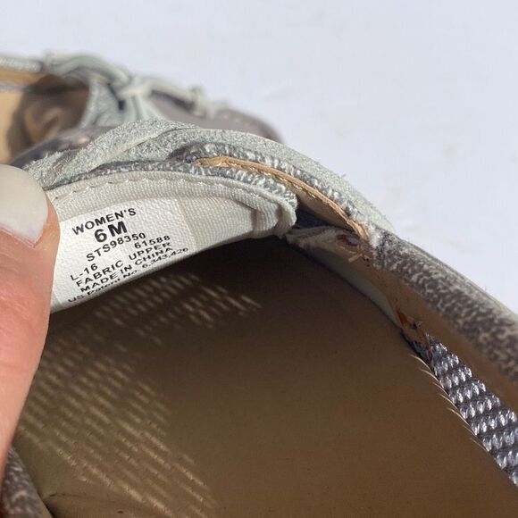 Sperry Sand Grey Canvas Firefish Core Top-Sider Boat Slip On Shoe Size 5 NEW - Picture 9 of 10